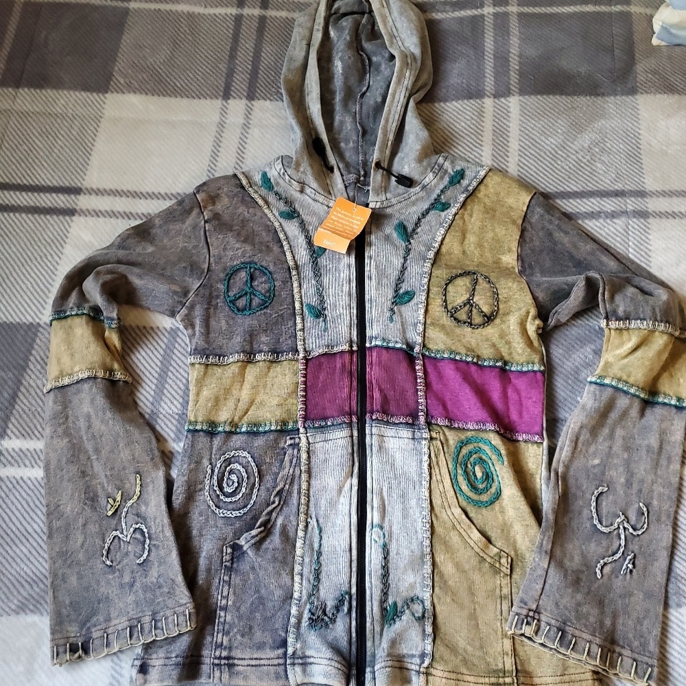 ✌Boho Hoodie✌(M) 🎉NWT🎉 By K&P Craft